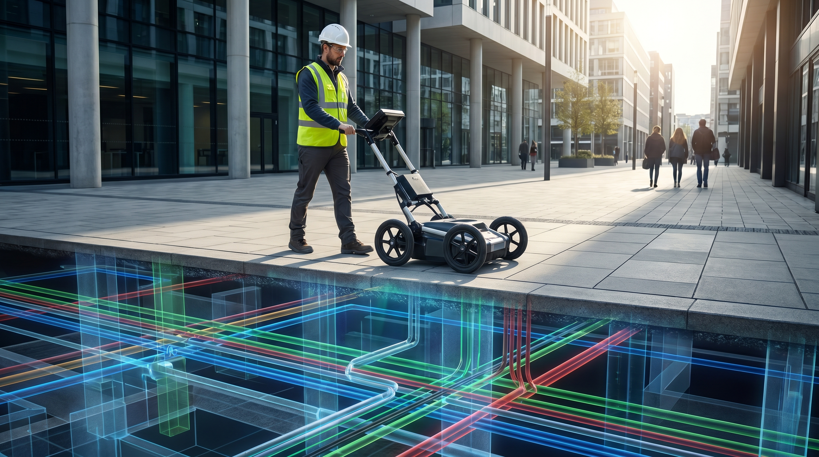 GPR ground penetrating radar field survey